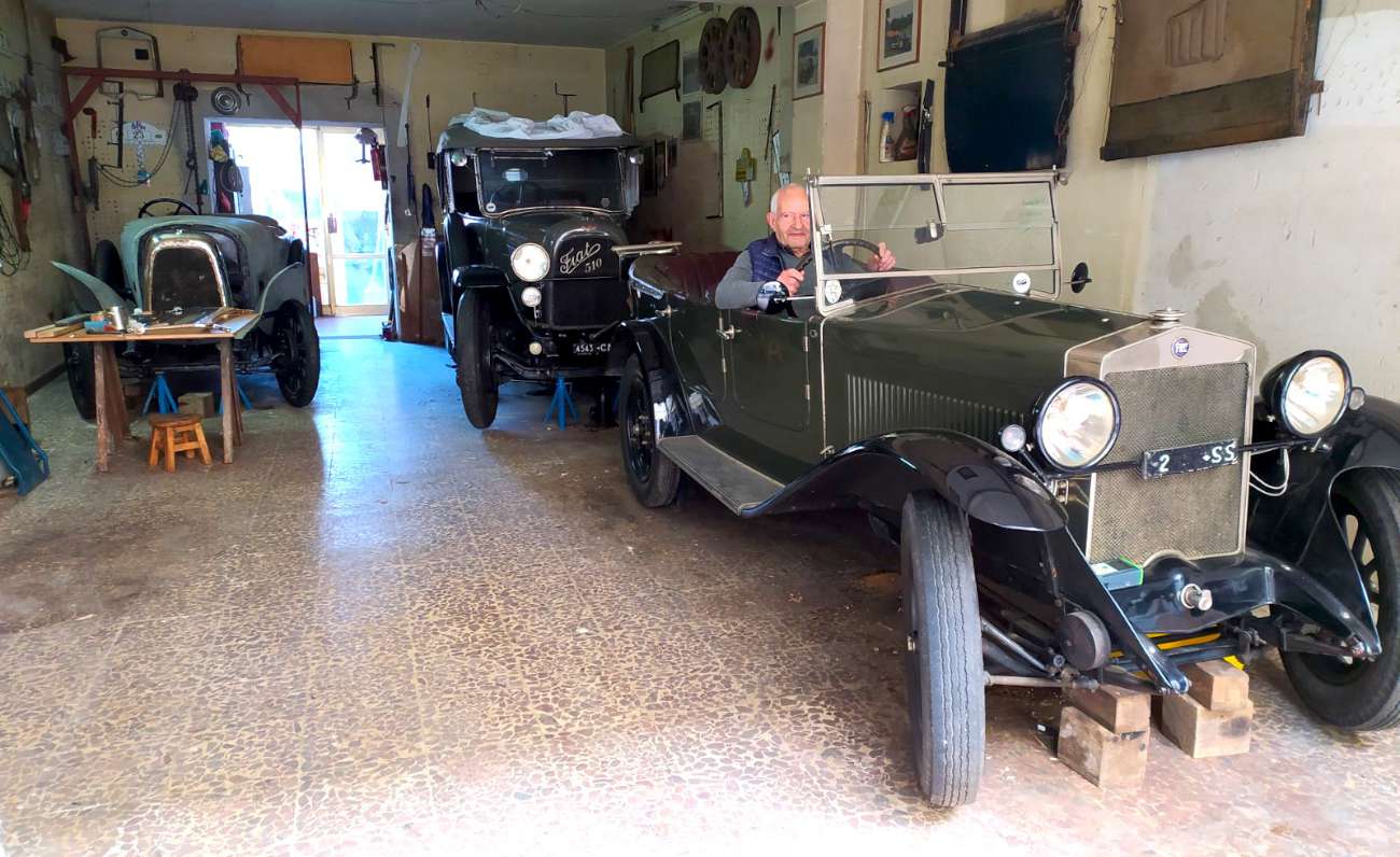 Auto d’epoca, in un garage di Olbia le Fiat di cent’anni fa