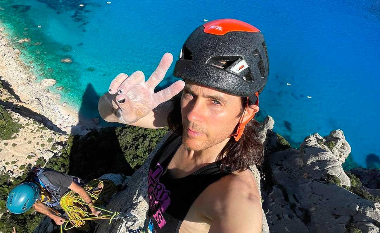 Jared Leto, la scalata a Cala Goloritzè