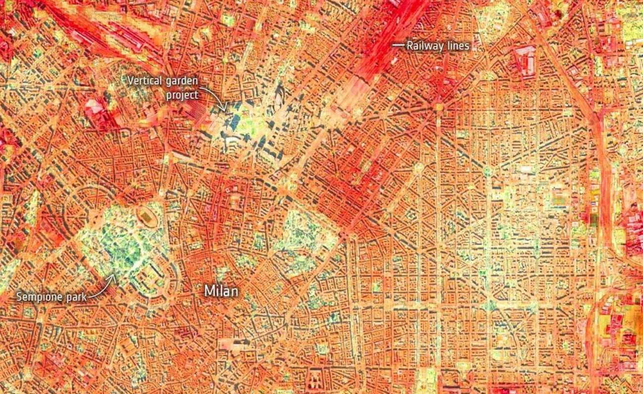 Milano vista dallo spazio? Una città “infuocata”